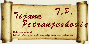 Tijana Petranjesković vizit kartica